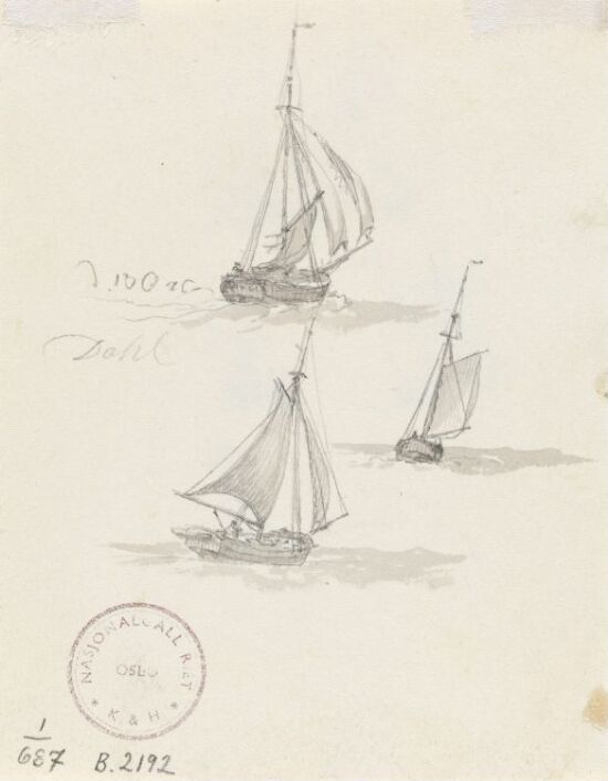 Tre seilskuter