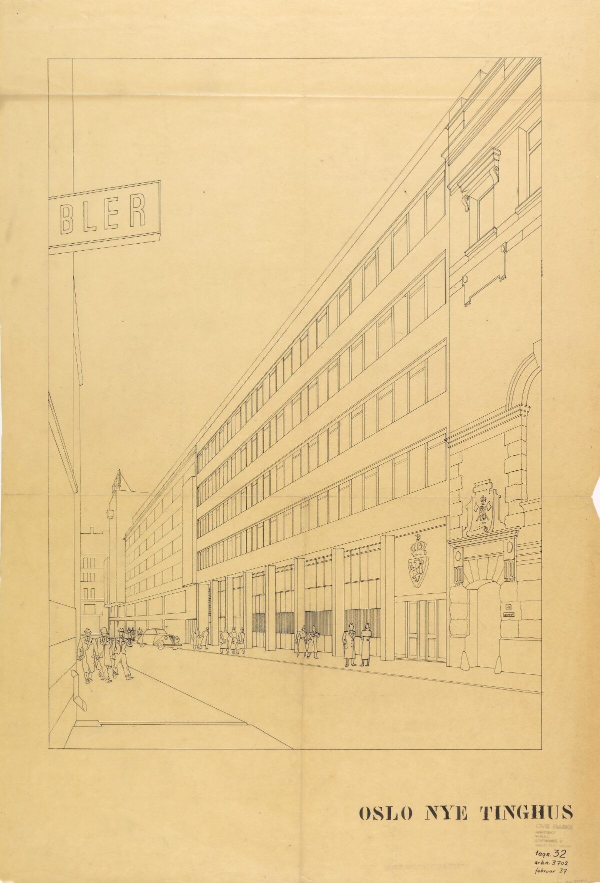 Ove Bang, Oslo nye tinghus Nasjonalmuseet Samlingen