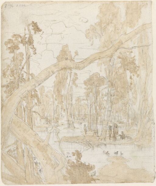 Marshy Landscape with Three Hunters