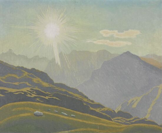 Sol og soldis over fjellene