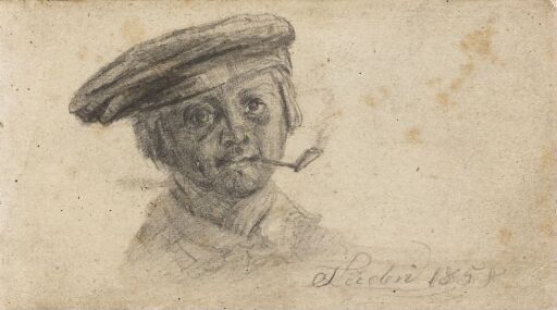 Boy with Pipe and Cap