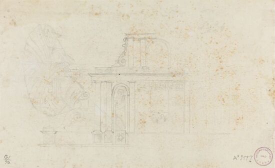 Studie av vestre gavl, Vadstena slott