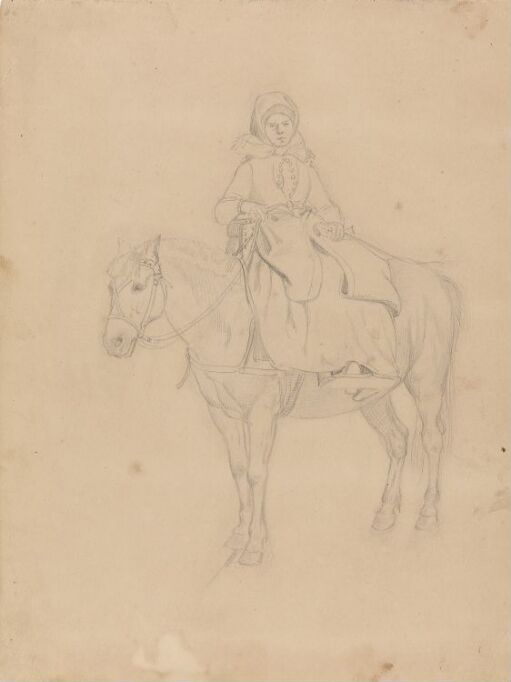 Kvinne til hest, Flesberg