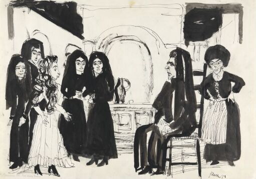 Scene fra "Bernardas Hus" av Federico Garcia Lorca