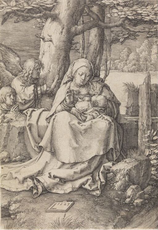 The Virgin and Child with two angels