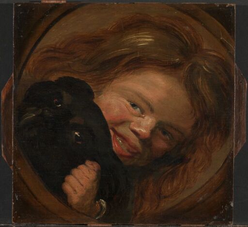 Laughing Boy with a Dog