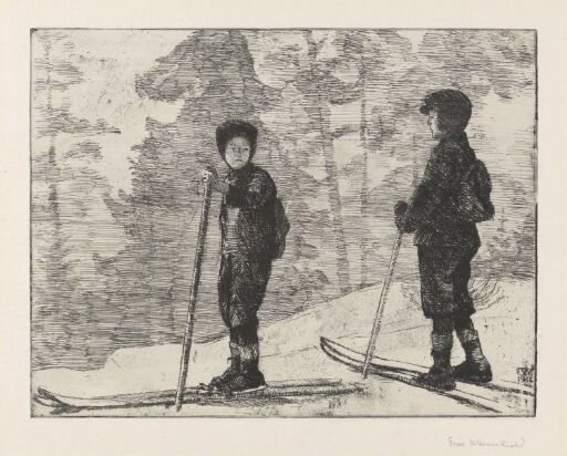 Boys skiing