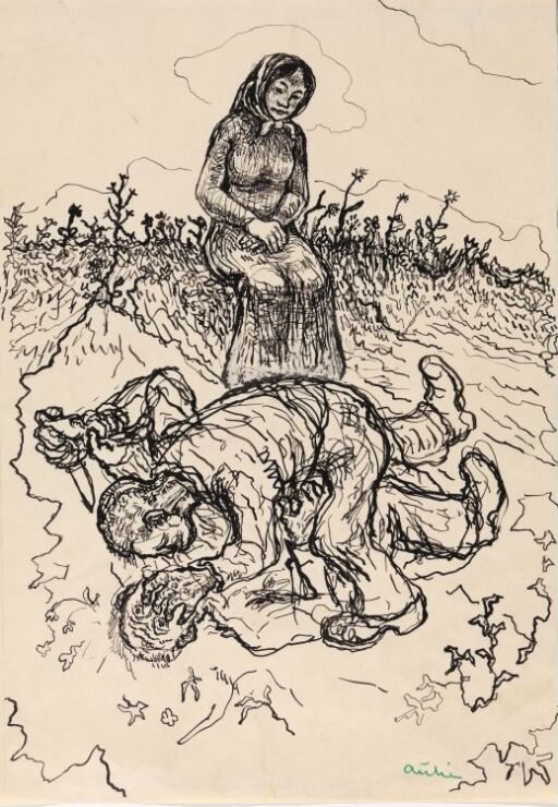Illustrasjon i M.A.Nexø: "Pelle Erobreren"