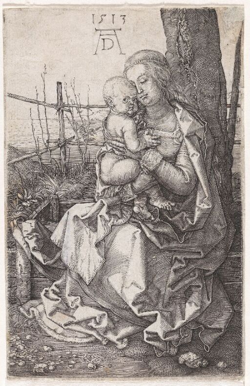 Maria med Jesusbarnet ved et tre