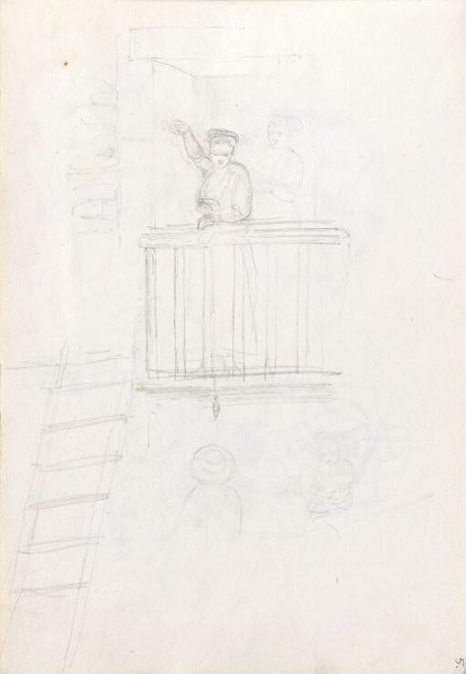 Kvinne på balkong