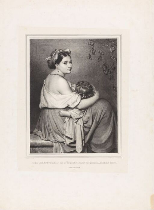 Romersk kvinne med barn. Etter August Riedel