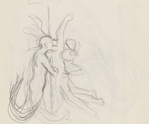 Triton og kvinne med vinger