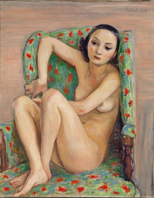 Model in a Green Chair