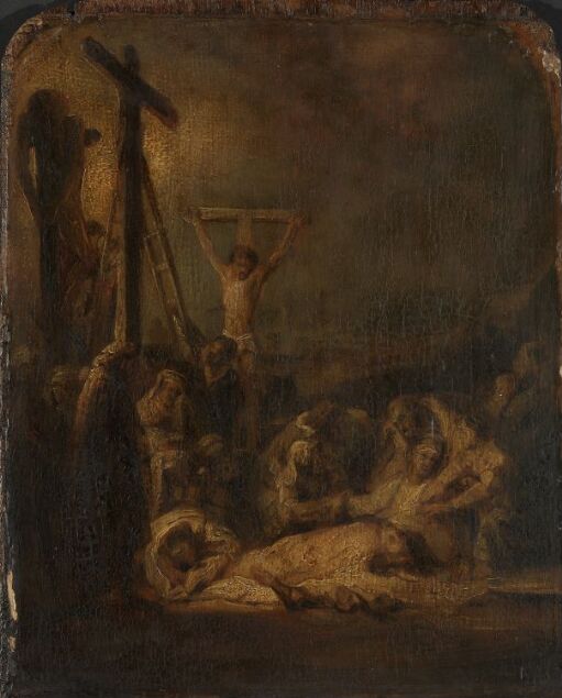 Nedtagelsen fra korset, kopi etter Rembrandt