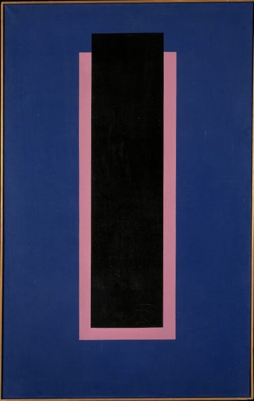 Black Rectangle in Pink and Blue