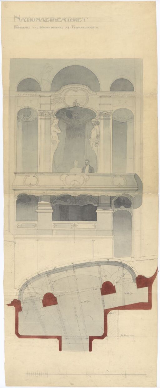 The National Theatre, proposal for the Royal box