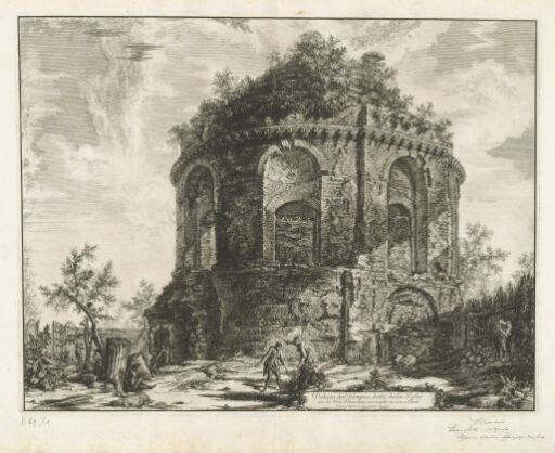 View of the so-called Tempio della Tosse [Temple of the Cough] on the Via Tiburtina a Mile from Tivoli