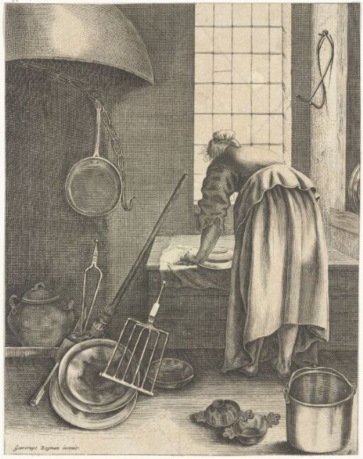Kvinne som gjør husarbeid