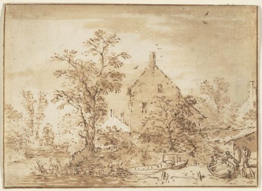 Landscape with Houses and Boats