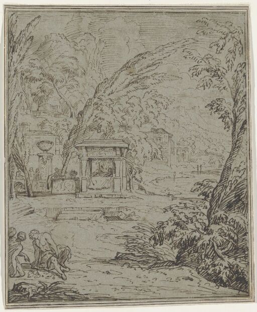 Classical Landscape with Two Figures