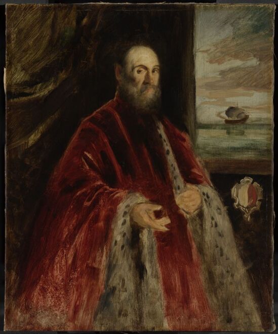 Portrett av en veneziansk patrisier, (Kopi etter Tizian?)
