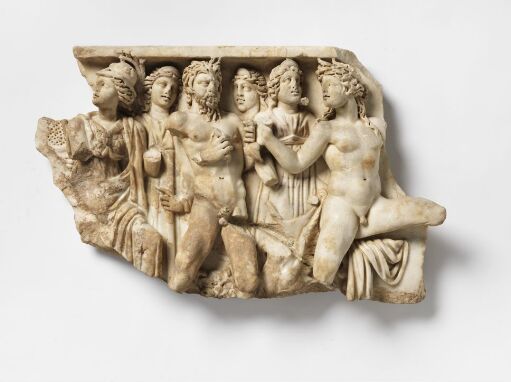 Fragment of a lenos with the Marsyas myth