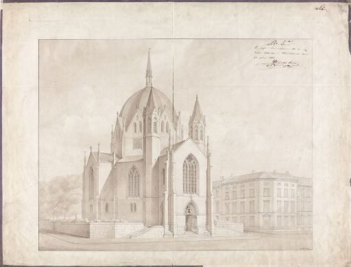 Forslag til ny kirke på Hammersborg