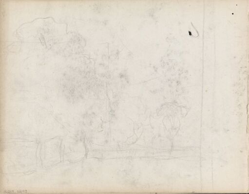 Indistinct Sketch of Landsape with Trees