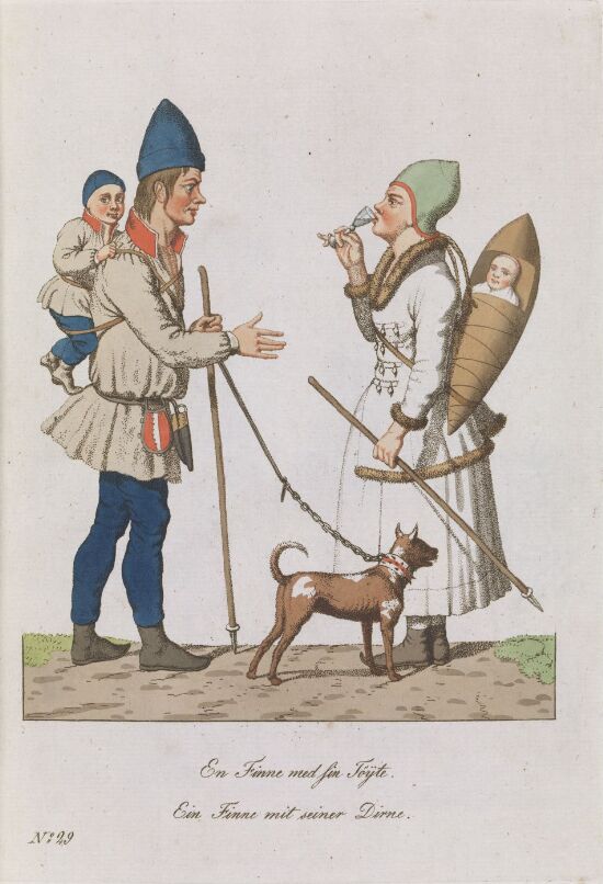 Man and Woman with Two Children and a Dog