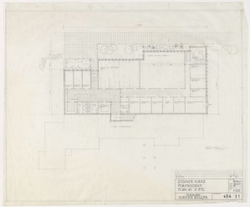 Stovner Church, plan of basement