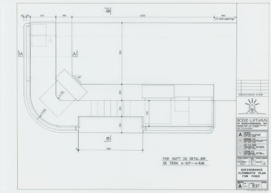 Bodø Lufthavn, gateskranke alternativ plan for pirer